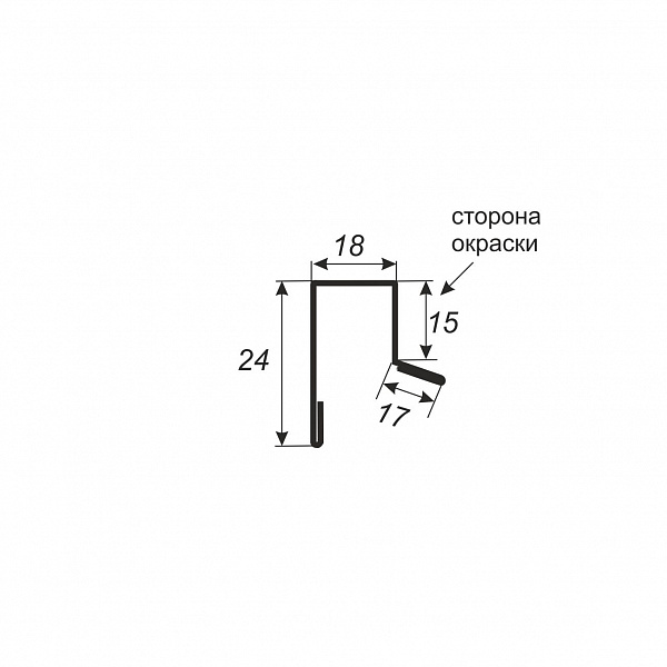 Верхняя планка МП-20/С-20 18*2000 (ПЭ-01-1018-0.45)